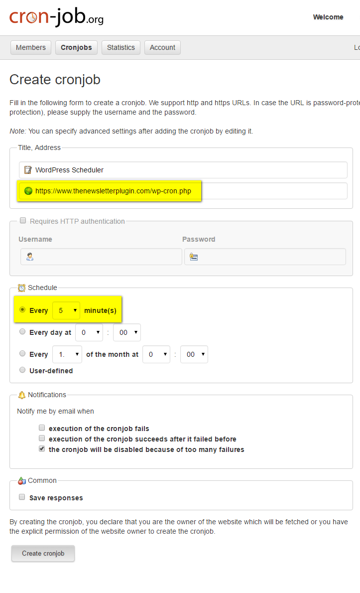 How To Keep The Wordpress Scheduler Working With Cron Job Org The Newsletter Plugin