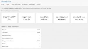 Import and Export - The Newsletter Plugin